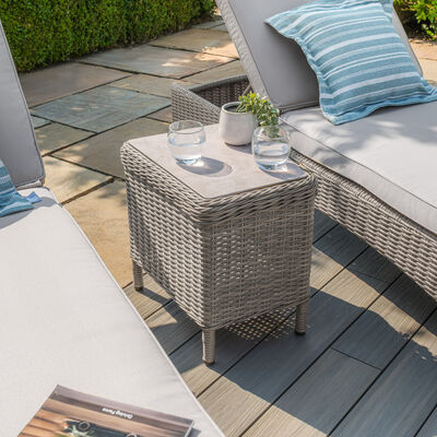 Maze - Oxford Rattan Sunlounger Set - Ceramic Glass product image