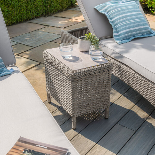 Maze - Oxford Rattan Sunlounger Set - Ceramic Glass product image