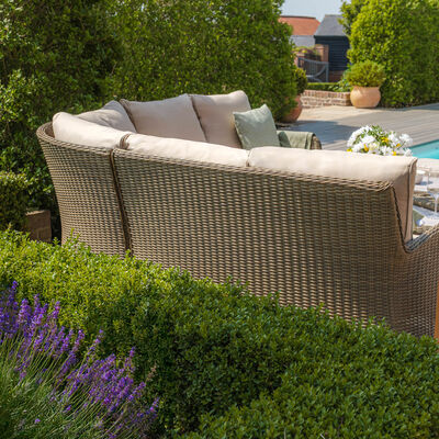 Maze - Winchester Royal Corner Rattan Dining Set with Ice Bucket & Rising Table - Ceramic Glass product image