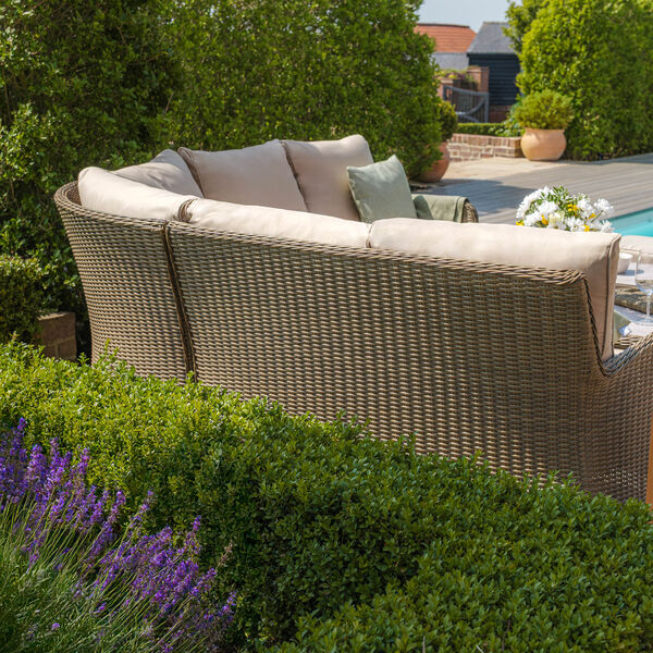Maze - Winchester Royal Corner Rattan Dining Set with Ice Bucket & Rising Table - Ceramic Glass product image