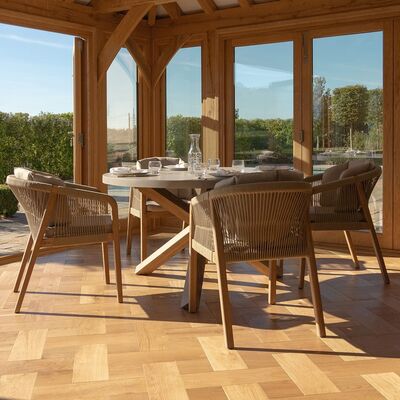 Maze - Martinique Rope Weave 4 Seat Round Dining Set product image