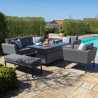 Maze - Outdoor Fabric Pulse 3 Seat Sofa Set with Rising Table - Flanelle product image