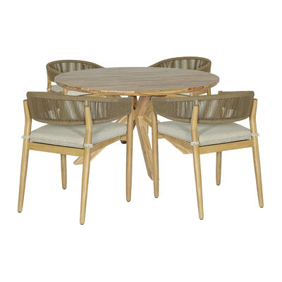 Maze - Porto Rope Weave 4 Seat Round Dining Set product image