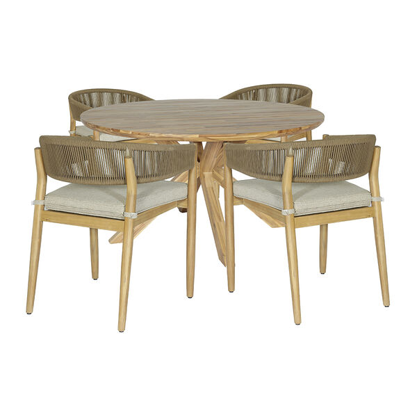 Maze - Porto Rope Weave 4 Seat Round Dining Set product image