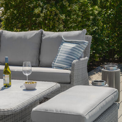 Maze - Oxford Royal Rattan Corner Dining Sofa Set with Ice Bucket & Rising Table - Ceramic Glass product image