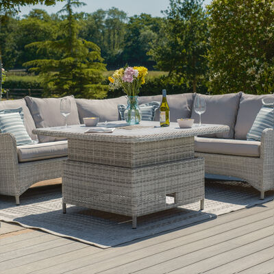 Maze - Oxford Royal Rattan Corner Dining Sofa Set with Ice Bucket & Rising Table - Ceramic Glass product image