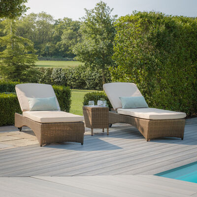 Maze - Winchester Rattan Sunlounger Set - Ceramic Glass product image