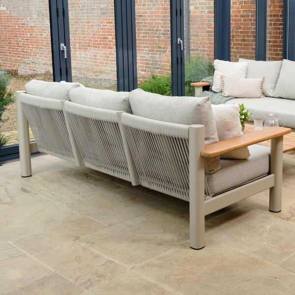 Maze - Sicily Rope Weave Garden Sofa Set with Coffee Table & 2x 3 Seat Sofas - Latte product image