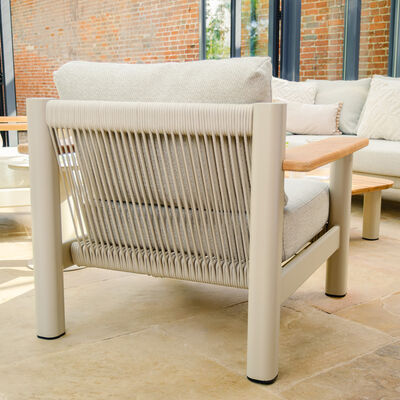 Maze - Sicily Rope Weave 3 Seat Sofa with 2 Armchairs & Coffee Table - Latte product image