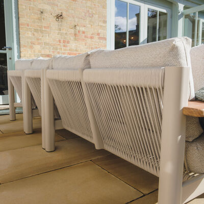 Maze - Sicily Rope Weave Large Corner Sofa Set with Coffee Table - Latte product image