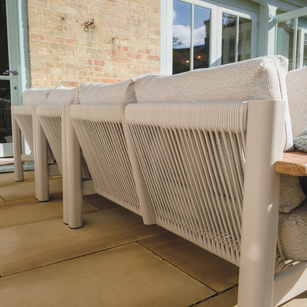 Maze - Sicily Rope Weave Large Corner Sofa Set with Coffee Table - Latte product image