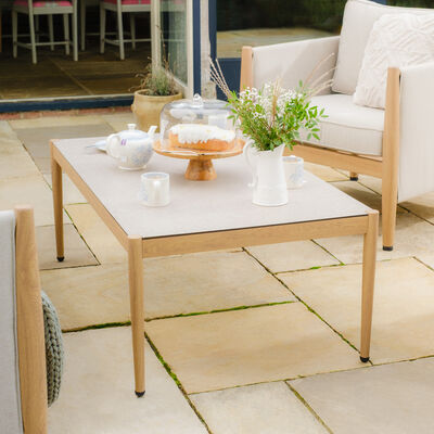 Maze - Burford 3 Seat Aluminium Sofa Set with Rectangular Coffee Table - Almond product image