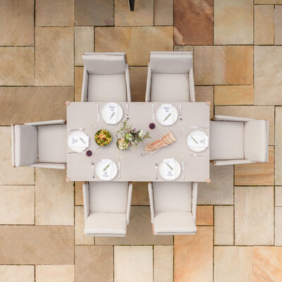 Maze - Burford 6 Seat Aluminium Rectangular Dining Set - Almond product image