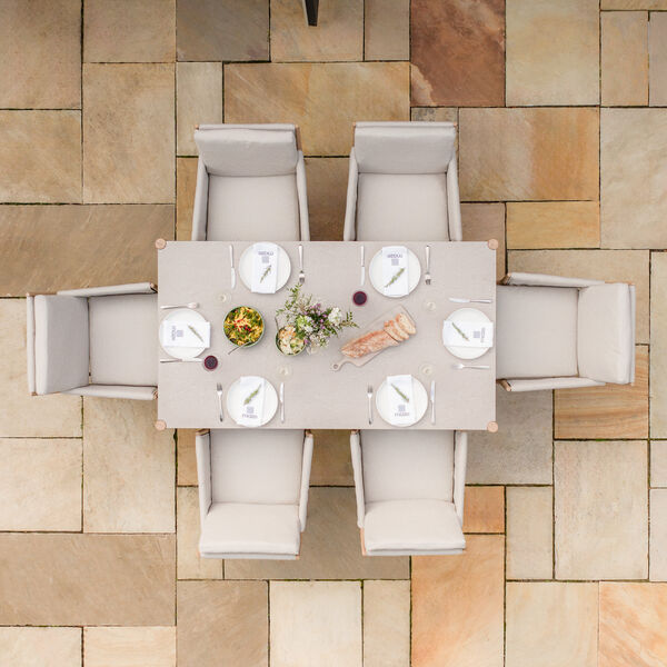 Maze - Burford 6 Seat Aluminium Rectangular Dining Set - Almond product image