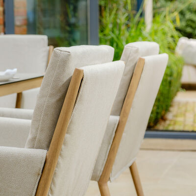 Maze - Burford 6 Seat Aluminium Rectangular Dining Set - Almond product image