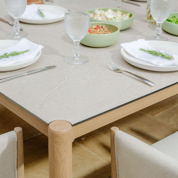 Maze - Burford 6 Seat Aluminium Rectangular Dining Set - Almond product image