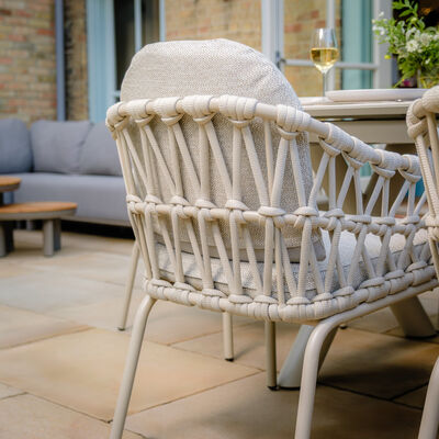 Maze - Sicily Open Rope Weave 8-12 Seat Maxim Extending Dining Set - Latte product image
