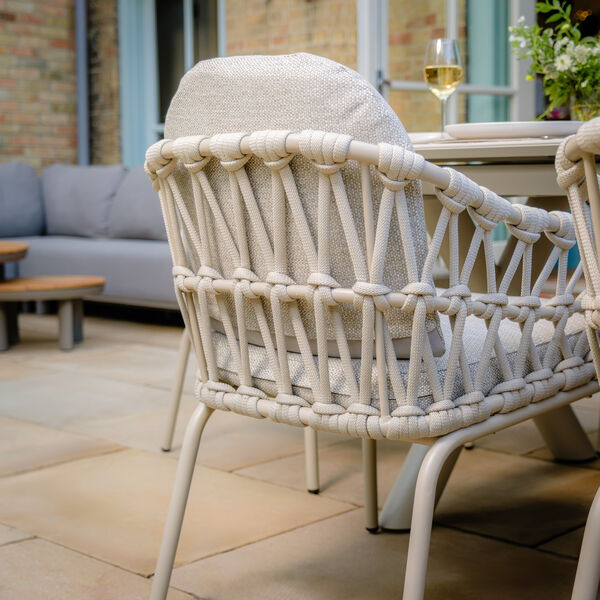 Maze - Sicily Open Rope Weave 8-12 Seat Maxim Extending Dining Set - Latte product image