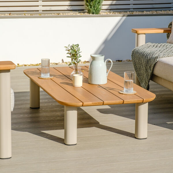 Maze - Sicily Rope Weave Garden Sofa Set with Coffee Table & 2x 2 Seat Sofas - Latte product image