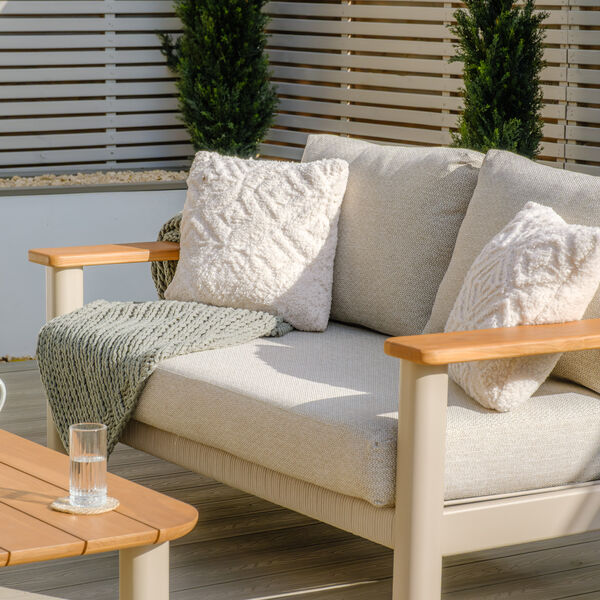 Maze - Sicily Rope Weave Garden Sofa Set with Coffee Table & 2x 2 Seat Sofas - Latte product image