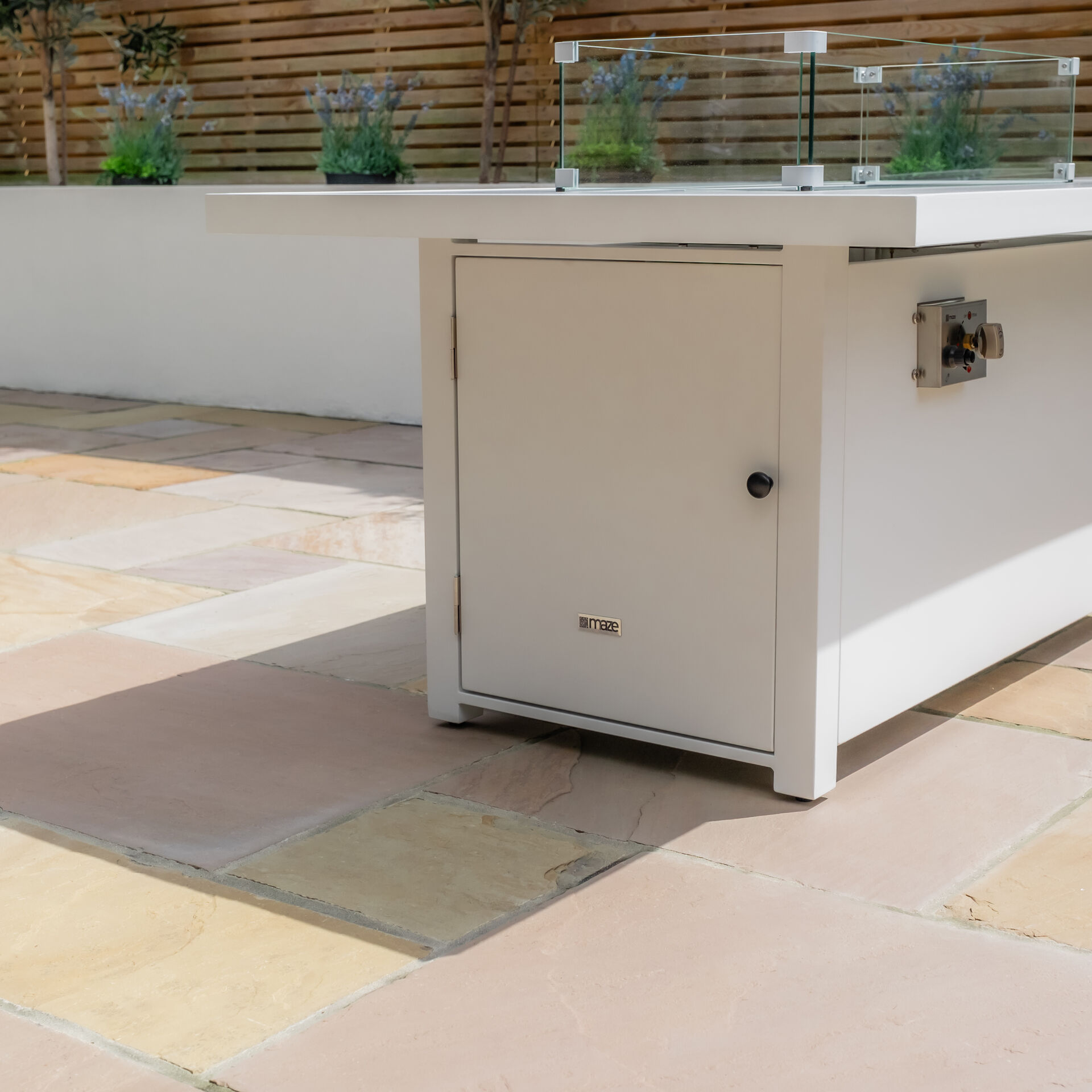 Maze - Amalfi/New York Aluminium Fire Pit Table - White product image
