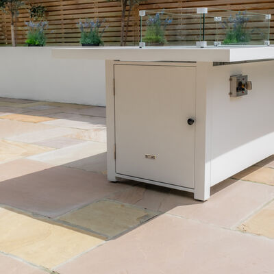 Maze - Amalfi/New York Aluminium Fire Pit Table - White product image
