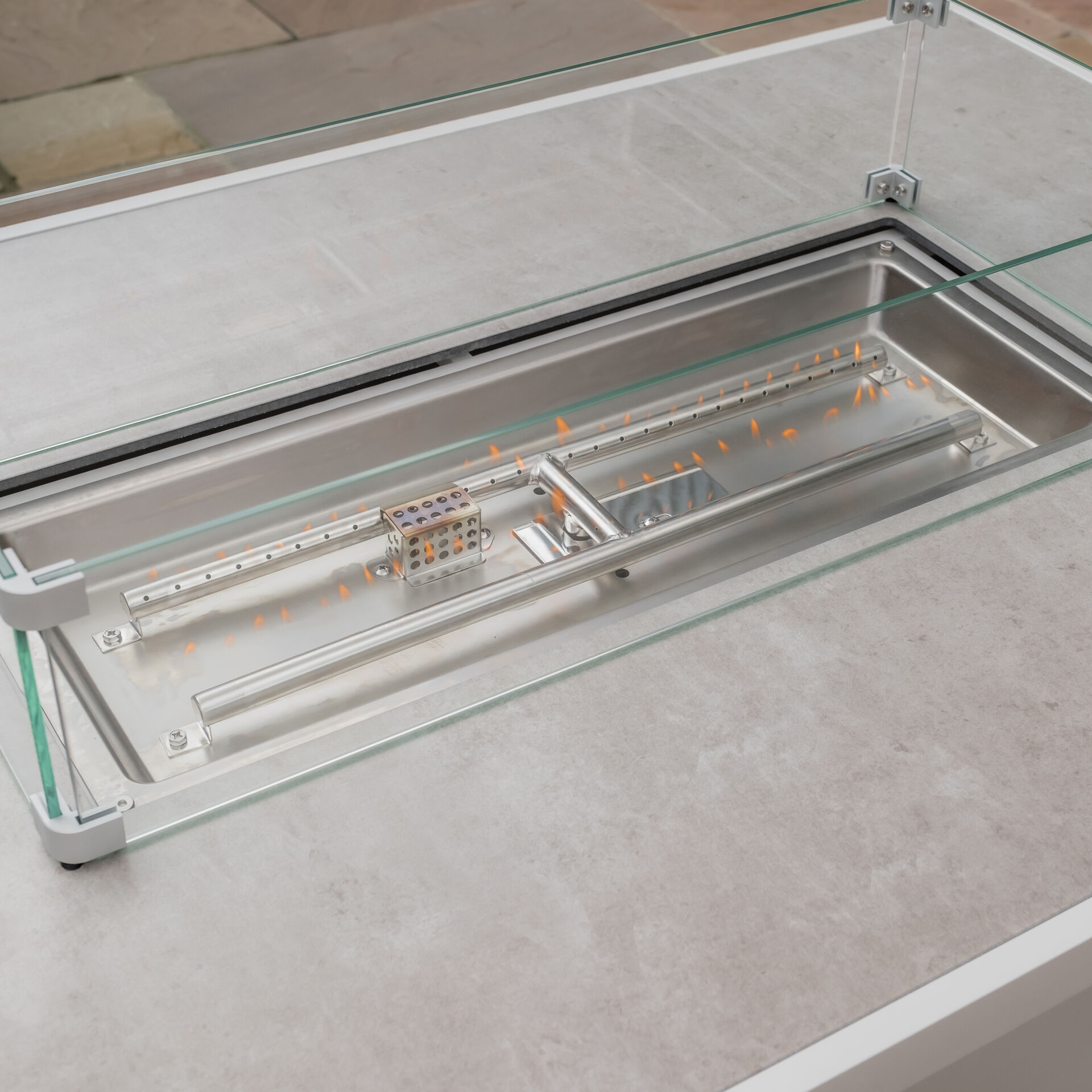 Maze - Amalfi/New York Aluminium Fire Pit Table - White product image