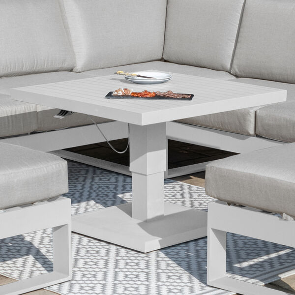 Maze - Amalfi/New York Aluminium Square Rising Table (Table Only) - White product image