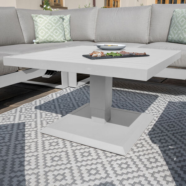 Maze - Amalfi/New York Aluminium Square Rising Table (Table Only) - White product image