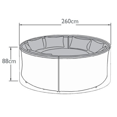 Maze - Dallas/Ascot Round Sofa Dining Set - Garden Furniture Cover product image