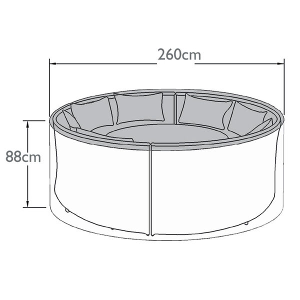 Maze - Dallas/Ascot Round Sofa Dining Set - Garden Furniture Cover product image
