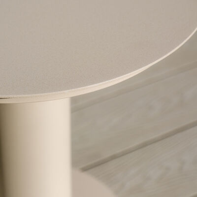 Maze - Sicily Aluminium Round Pedestal Side Table - Latte product image