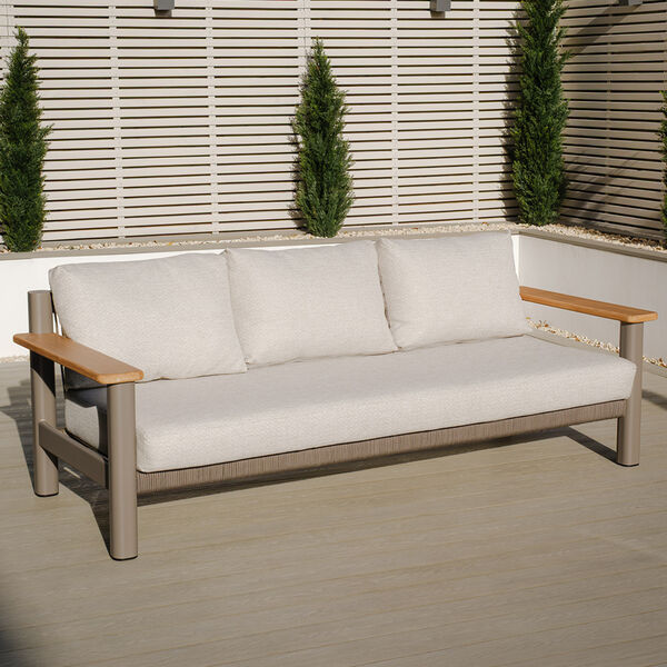 Maze - Sicily Rope Weave 3 Seat Sofa - Café product image