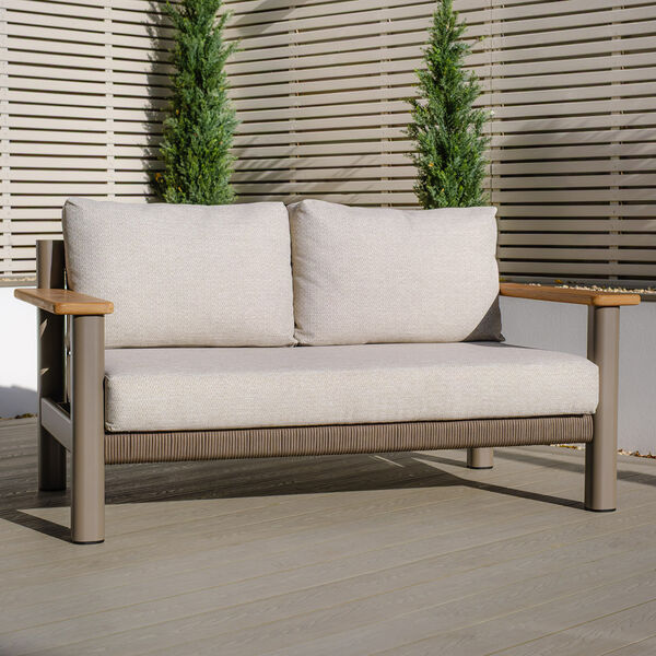 Maze - Sicily Rope Weave 2 Seat Sofa - Café