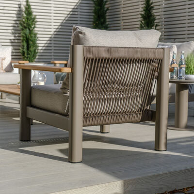 Maze - Sicily Rope Weave 3 Seat Sofa with 2 Armchairs & Coffee Table - Café product image