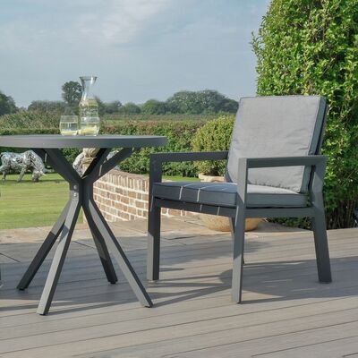 Maze - New York 3 Piece Aluminium Bistro Set - Grey product image