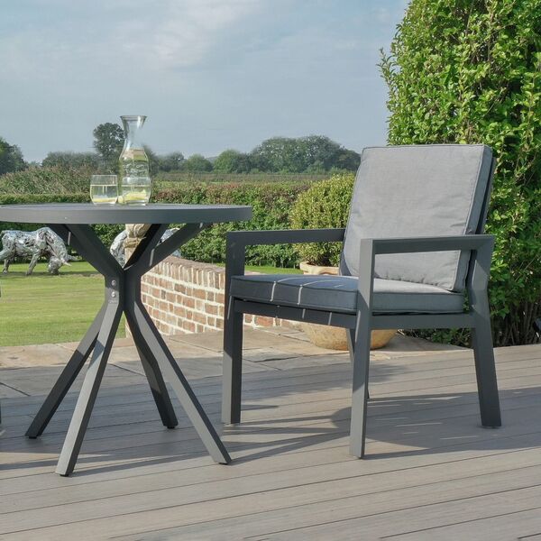 Maze - New York 3 Piece Aluminium Bistro Set - Grey product image