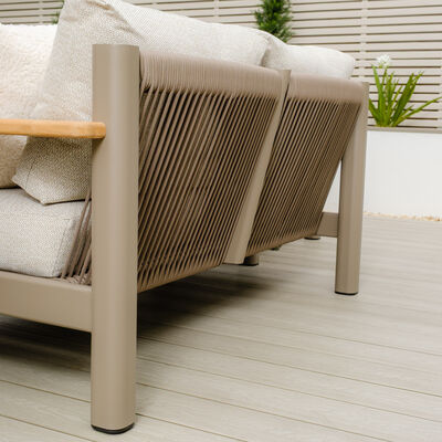 Maze - Sicily Rope Weave 2 Seat Sofa with 2 Armchairs & Coffee Table - Café product image