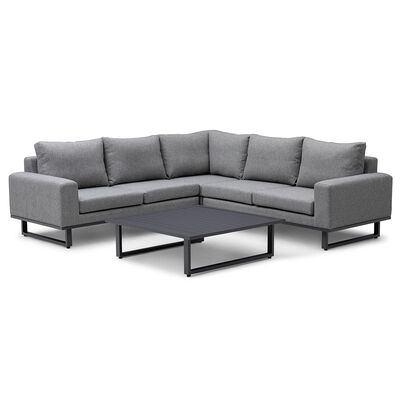 Maze - Outdoor Fabric Ethos Corner Sofa Set - Zinc Grey product image