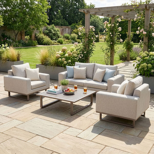 Ethos 2 Seat Sofa Set with Coffee Table - Latte