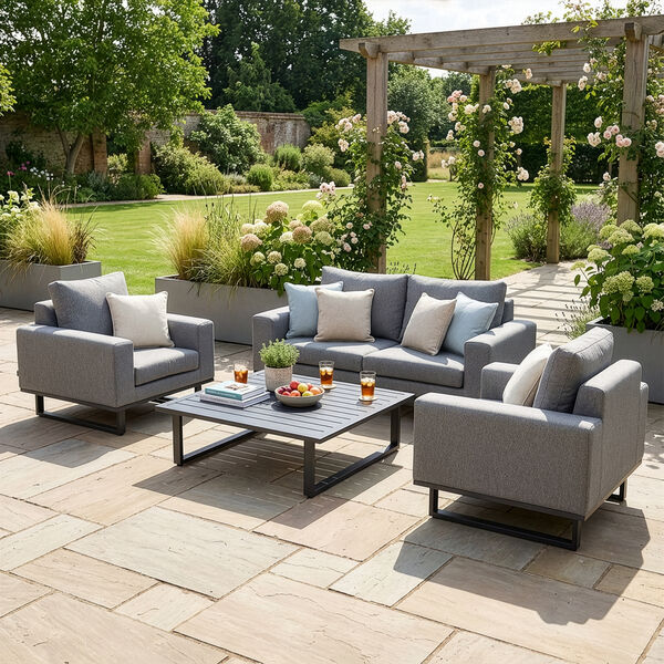 Ethos 2 Seat Sofa Set with Coffee Table - Zinc Grey