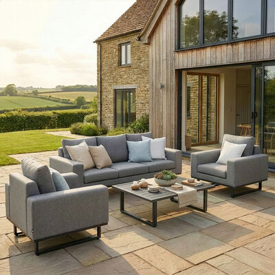 Ethos 3 Seat Sofa Set - Zinc Grey