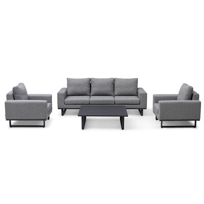 Maze - Outdoor Fabric Ethos 3 Seat Sofa Set - Zinc Grey product image