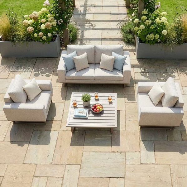 Ethos 2 Seat Sofa Set with Coffee Table - Latte