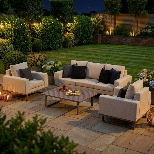 Ethos 3 Seat Sofa Set - Latte