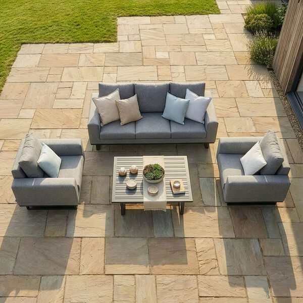 Ethos 3 Seat Sofa Set - Zinc Grey