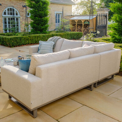 Maze - Outdoor Fabric Ethos Corner Sofa Set - Latte product image