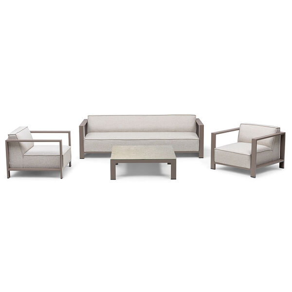 Maze - Outdoor Fabric Ibiza 3 Seat Sofa Set with Square Coffee Table - Latte product image