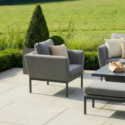 Pulse 3 Seat Sofa Set with Rising Table - Zinc Grey