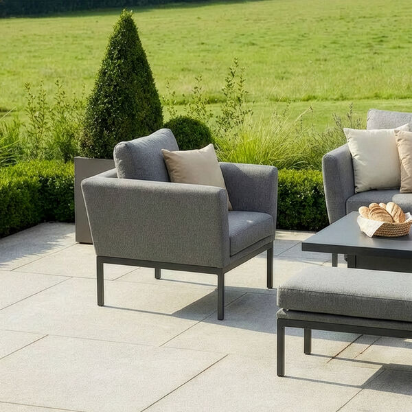 Pulse 3 Seat Sofa Set with Rising Table - Zinc Grey